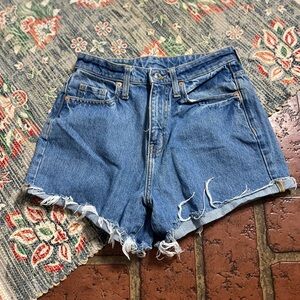 Wild Fable highest rise mom shorts raw frayed cuffed denim shorts